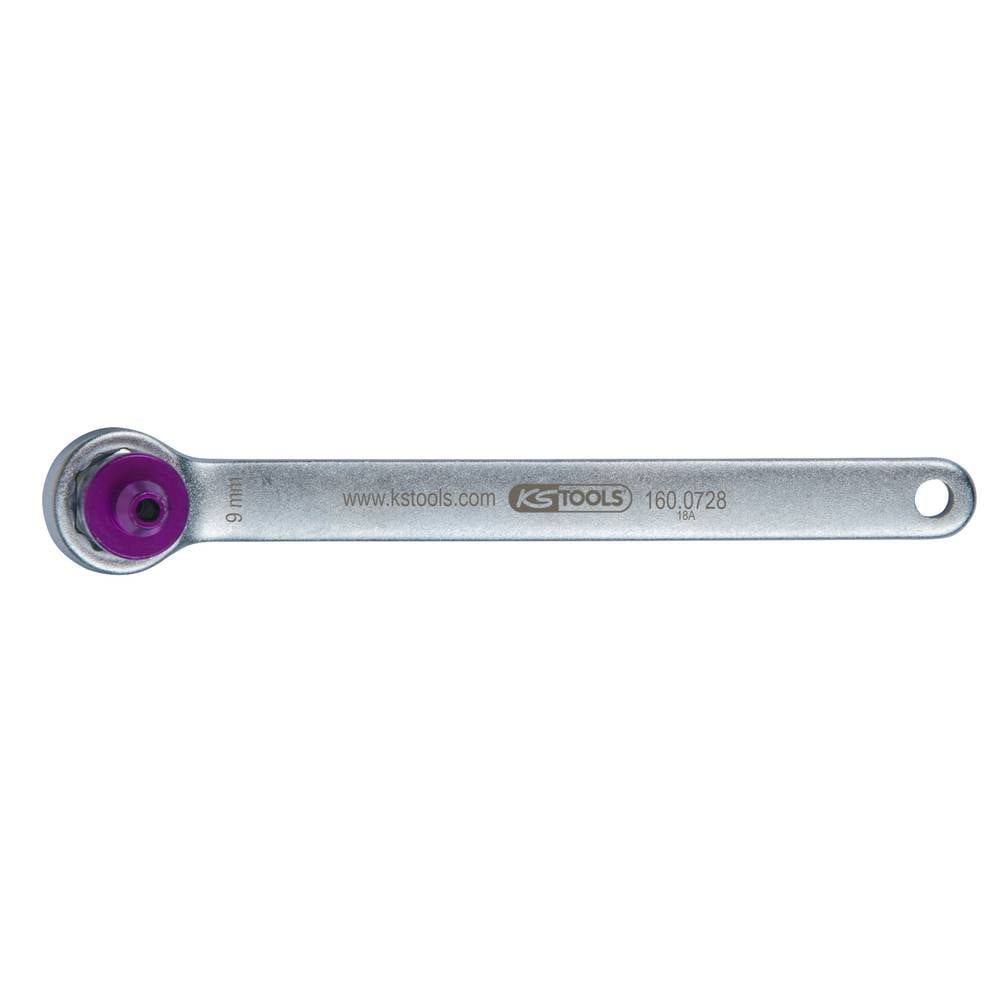 KS Tools 160.0728 Remontluchtingssleutel, extra kort, 9 mm, paars