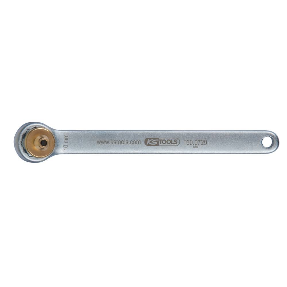 KS Tools 160.0729 Remontluchtingssleutel, extra kort, 10 mm, goud