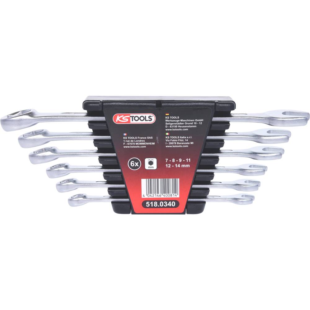 KS Tools 518.0340 Remremsleutelset, 6-delig