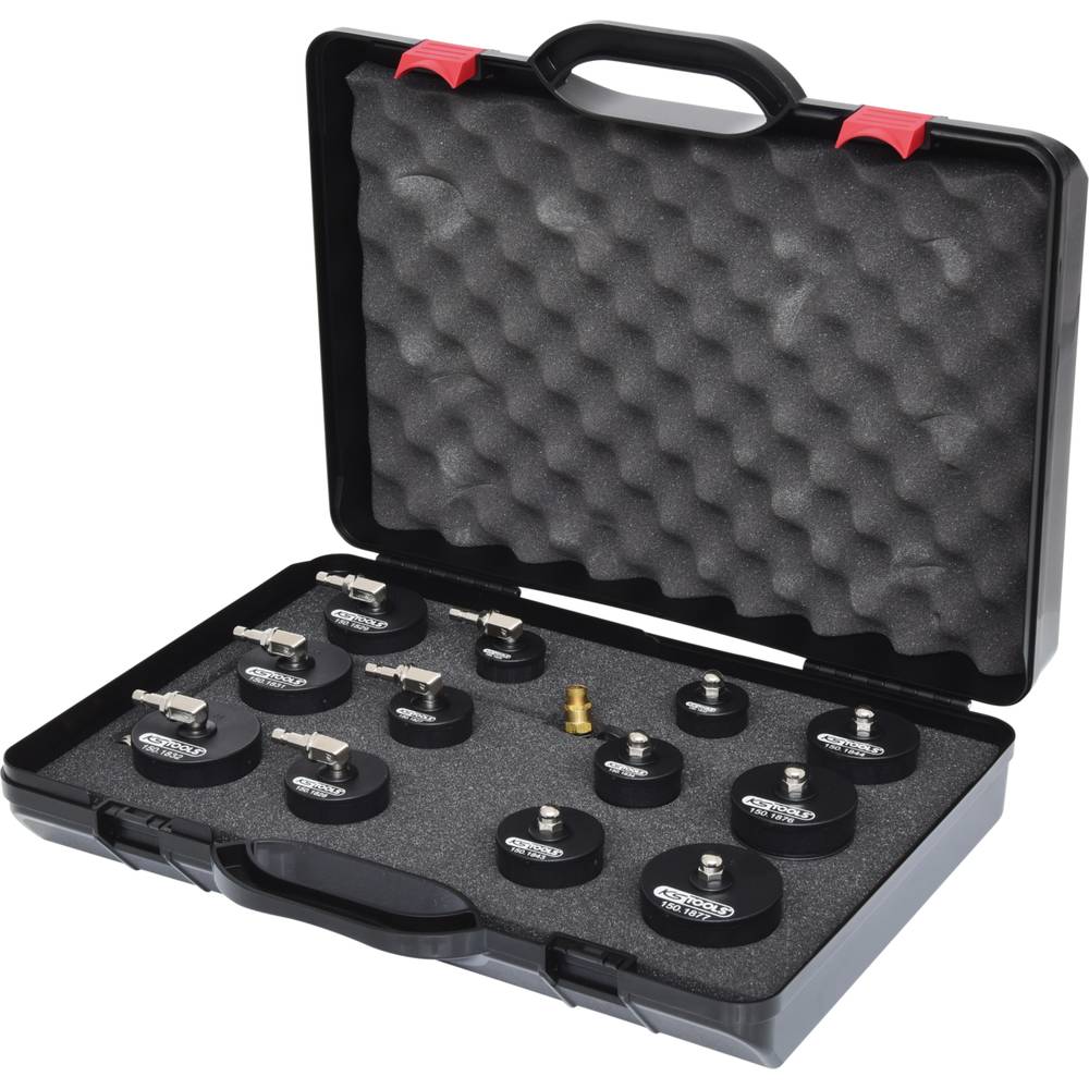 KS Tools 150.1825 Turbobajonet-laadluchtsysteemtestkoffer, set 13-delig