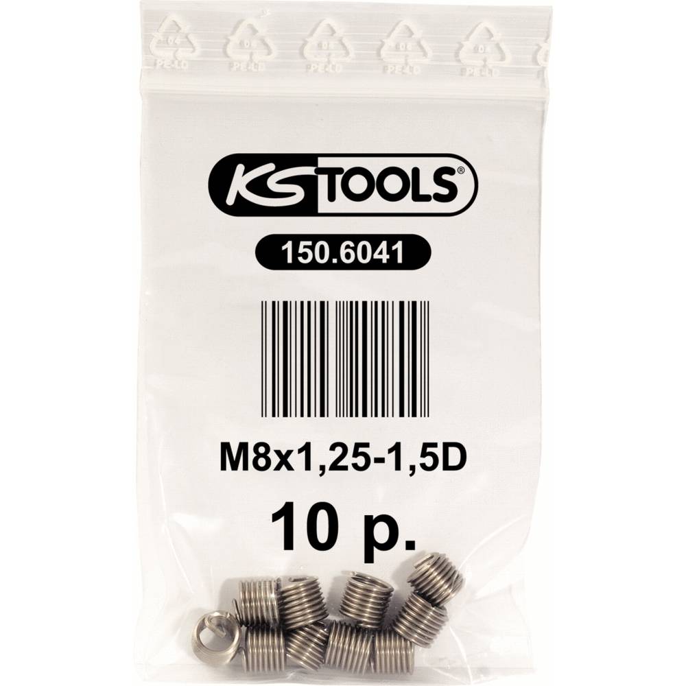 KS Tools 150.6041 Schroefdraad inzetstuk M8X1,25, 10,8 mm, verpakking van 10 stuks