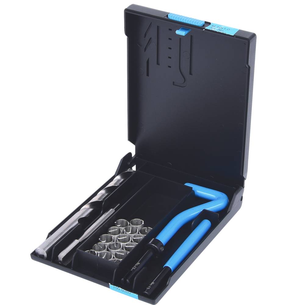 KS Tools 150.6060 Nirostaal schroefdraad reparatieset M10x1,0x14mm, 19-delig