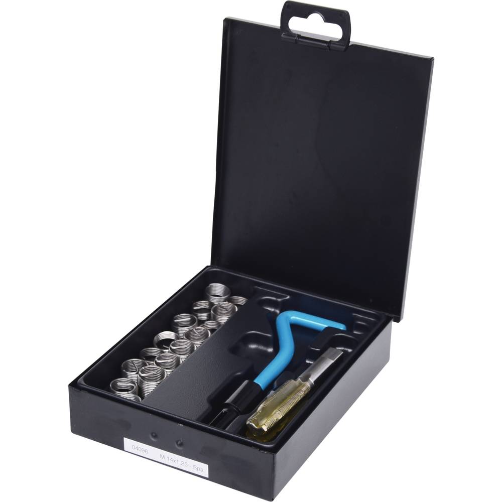 KS Tools 150.6140 Nirostaal schroefdraad-reparatieset M14x1,25mm, 17-delig