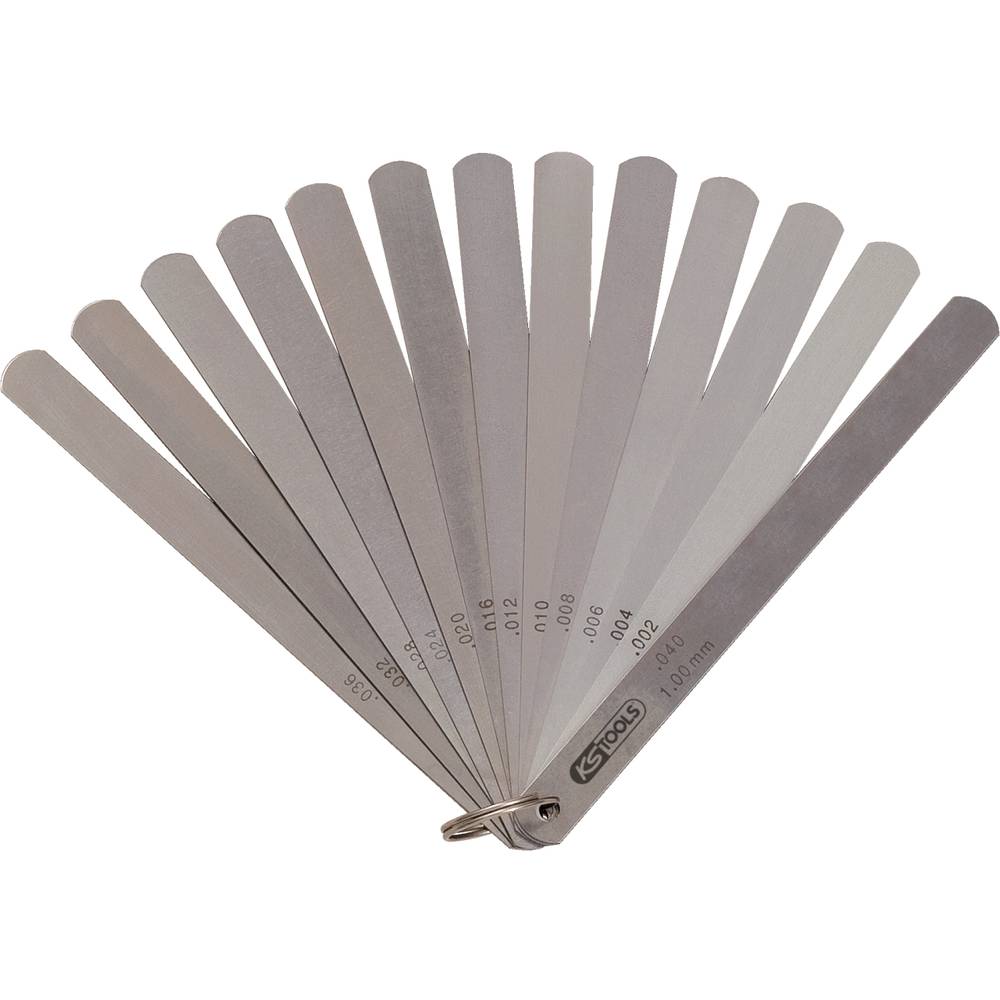 KS Tools 300.0614 Zuigerspielmal, 8 vel, 0,05 - 0,5 mm, 150 mm lang