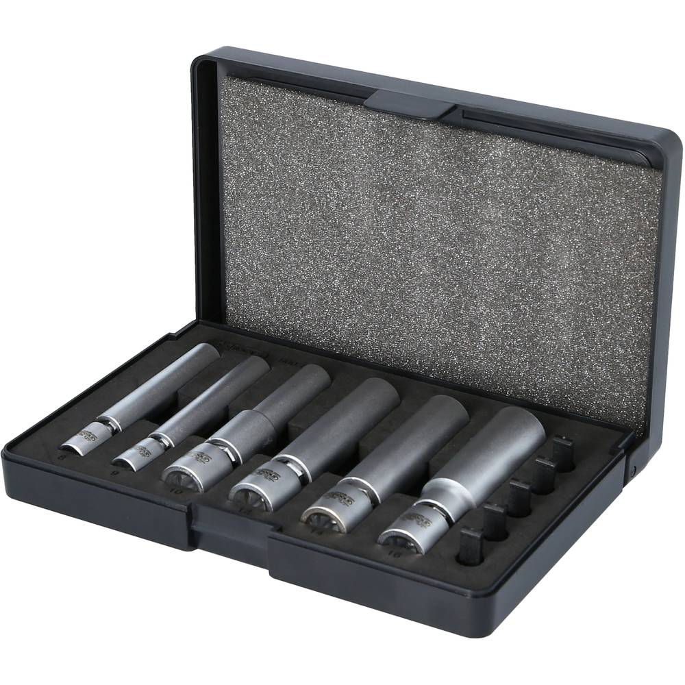 KS Tools 500.7325 1/4 + 3/8 speciale gloei- en bougiestekkerset met scharnier, 11-delig