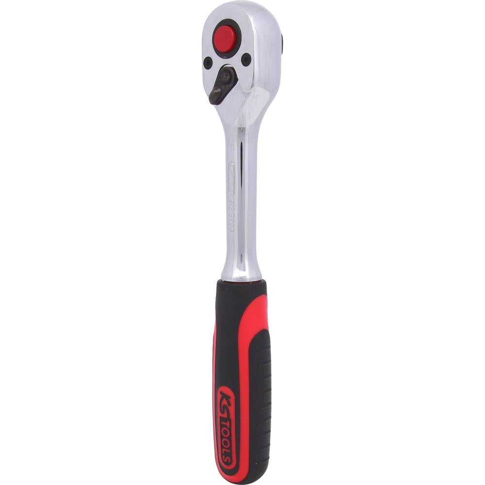 KS Tools 918.3890 3/8 CHROMEPlus omschakelbare ratel, 72 tand, kunststof handgreep