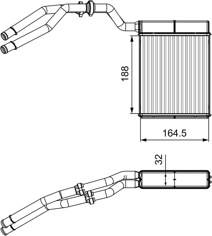 Ford Kachelradiateur, interieurverwarming