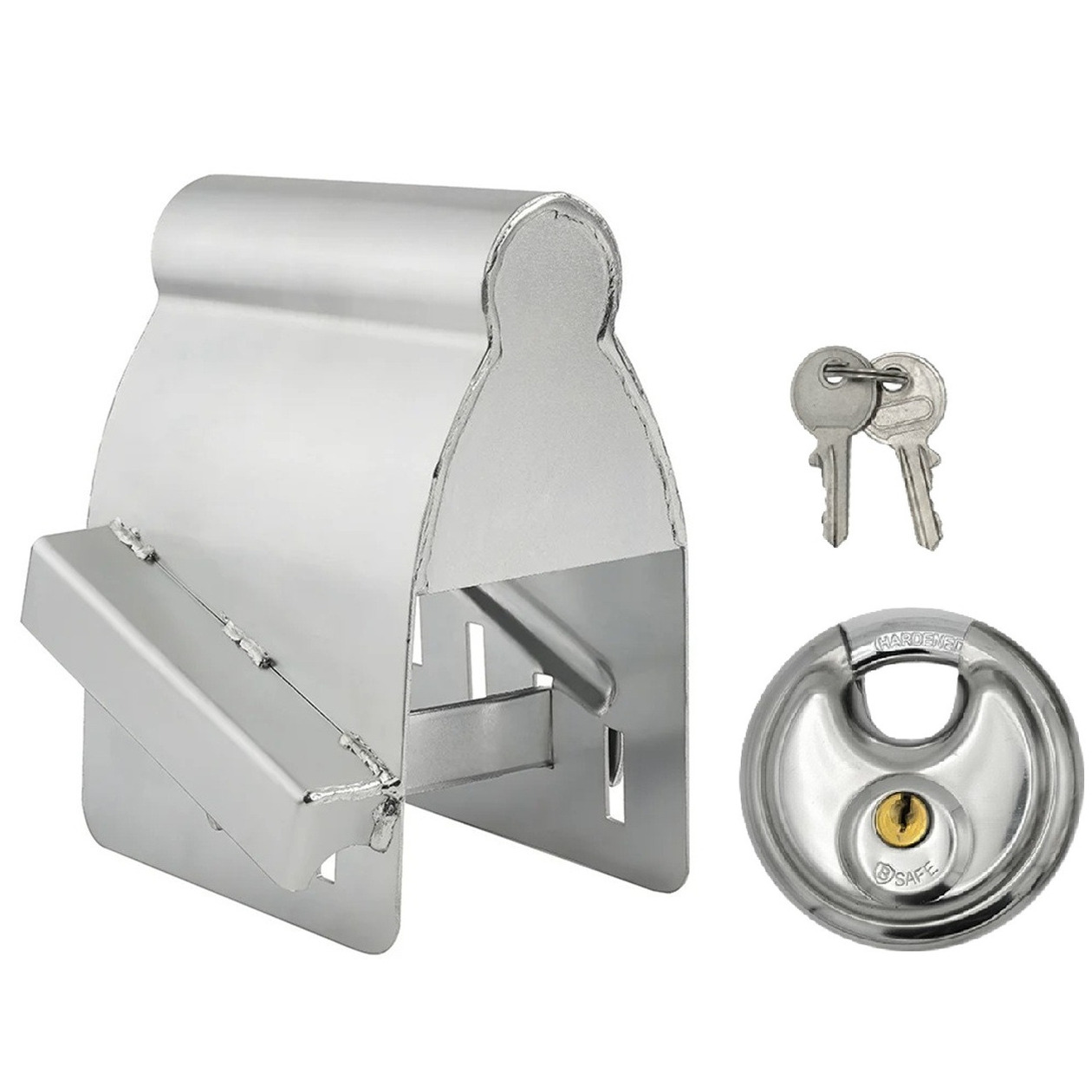 ProPlus Aanhanger dissel slot - met discusslot van 80 mm - verzinkt staal -
