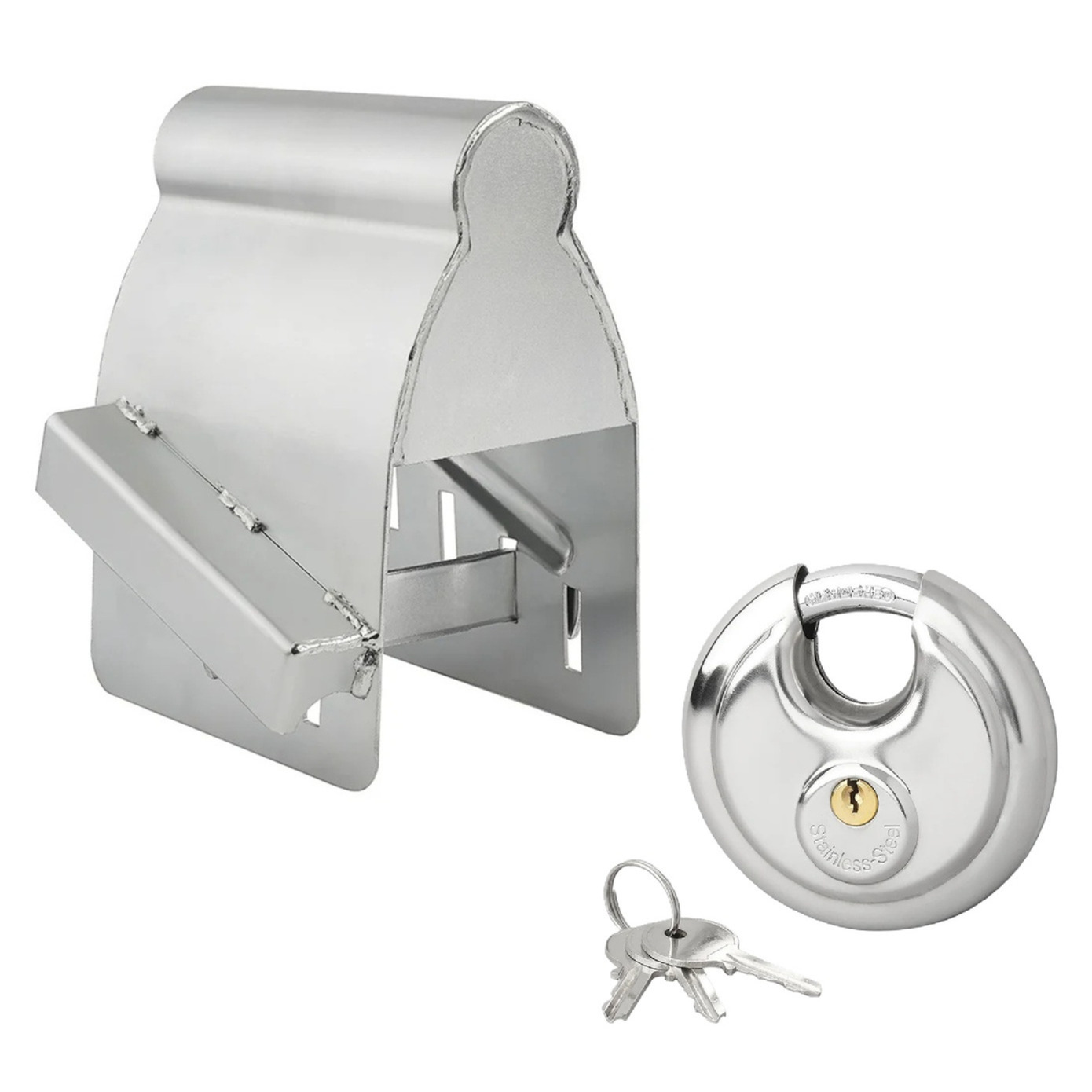 ProPlus Aanhanger dissel slot - met een discusslot van 90 mm - verzinkt staal - zilver -