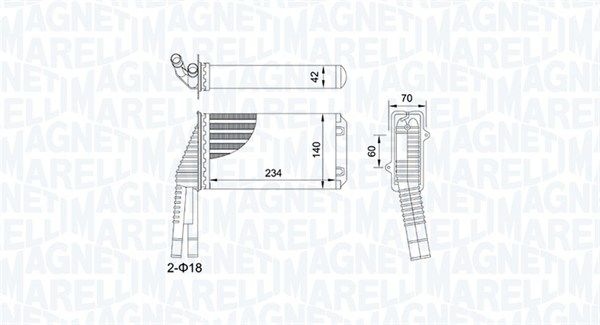 Citroen Kachelradiateur, interieurverwarming