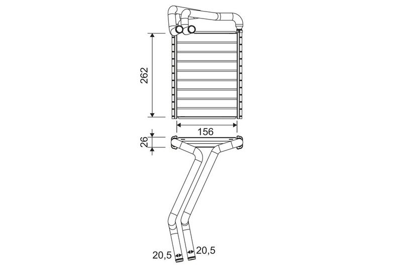 Hyundai Kachelradiateur, interieurverwarming