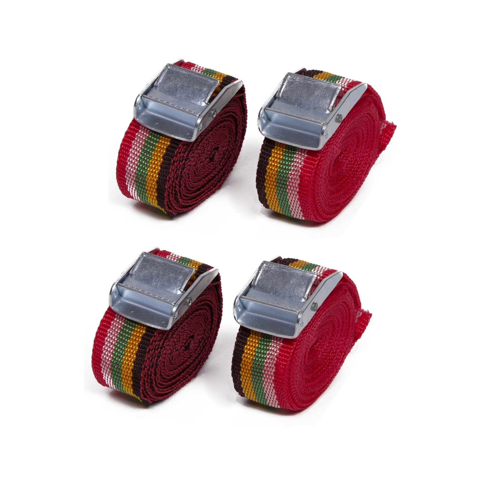 Benson Spanbanden set - 4x - rood - polyester - 2,5 - gesp systeem -