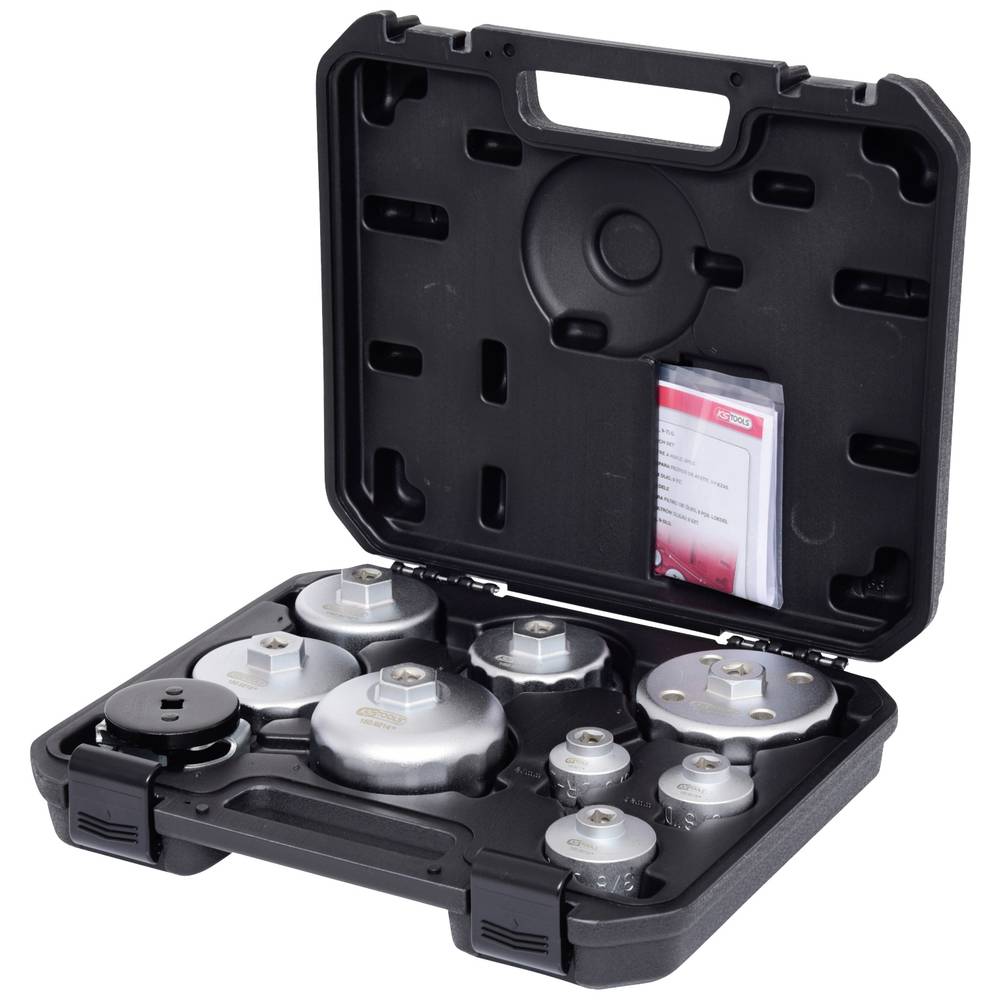 KS Tools 1509210 Set oliesleutels voor oliefilters- en filterhuisdeksels, 9-delig