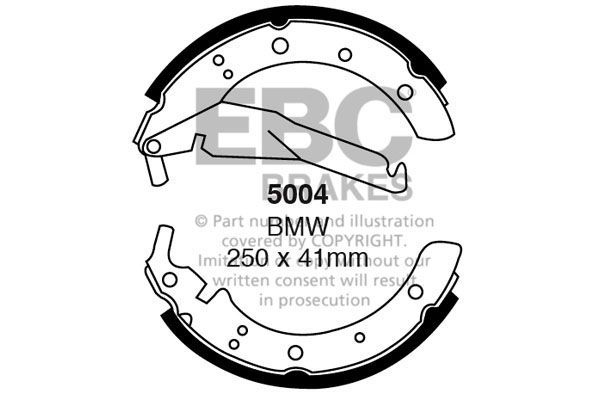 Bmw Ebc Brakes Remschoen set Achteras - 5004