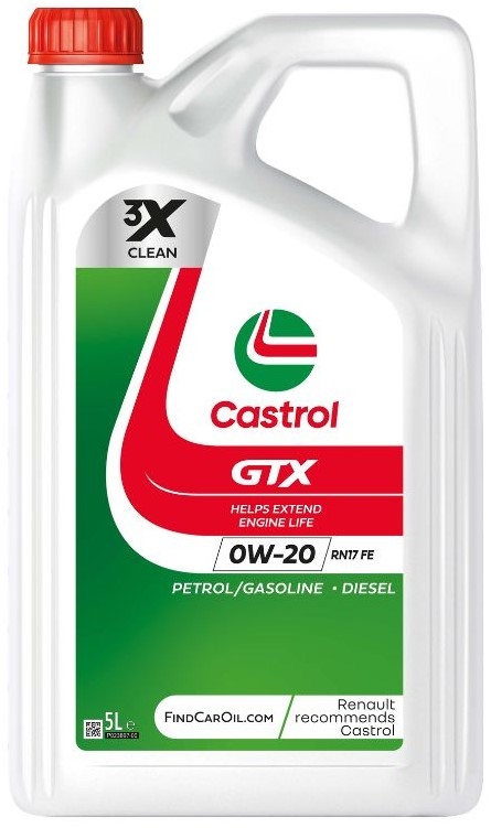 Castrol oil Motorolie Castrol GTX 0W-20 RN17 FE 5L