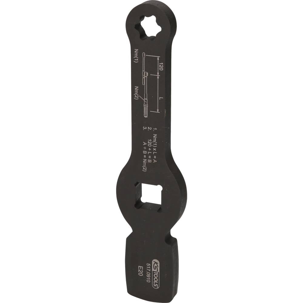 KS Tools 517.0910 3/4 slag-Torx-E-sleutel met 2 slagvlakken, E20