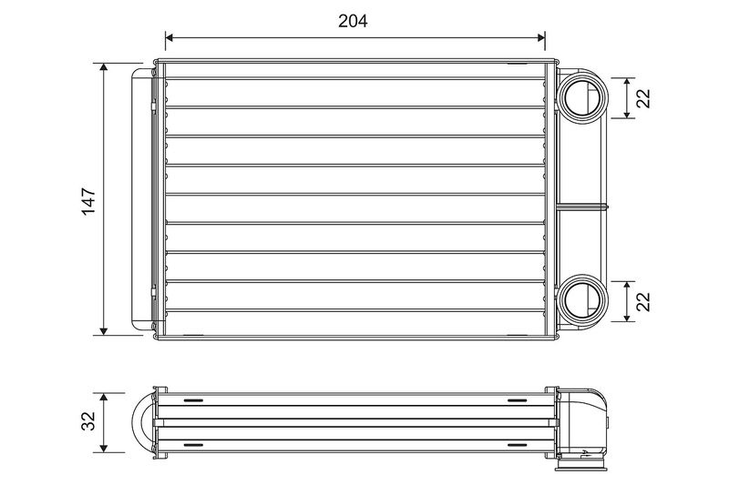 Opel Kachelradiateur, interieurverwarming