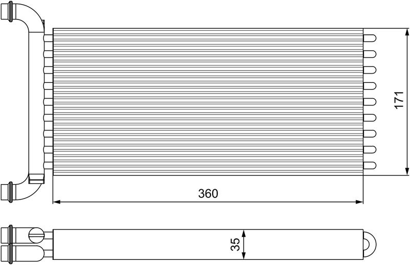 Mercedes-Benz Kachelradiateur, interieurverwarming