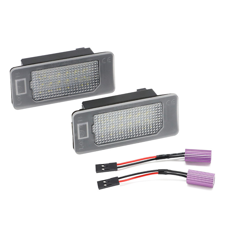 Skoda Set pasklare LED nummerplaat verlichting passend voor  Octavia III/Fabia III/Kodiaq/Rapid/Super