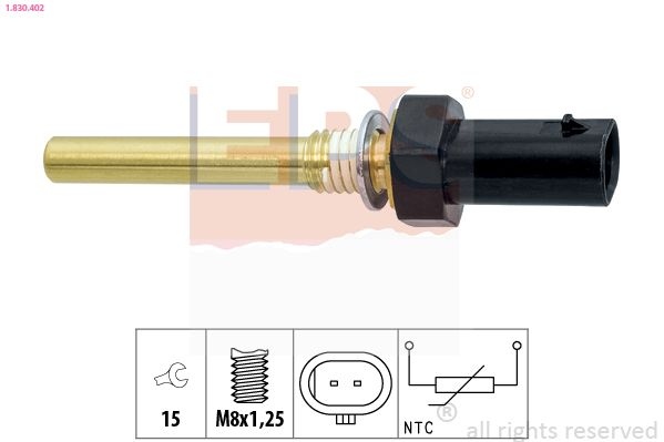 Opel Sensor, koelvloeistoftemperatuur