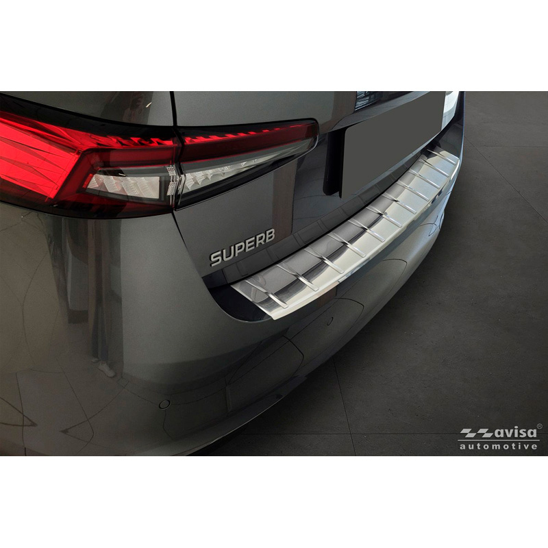 Skoda Avisa RVS Achterbumperprotector passend voor  Superb IV Liftback 2024- 'Ribs'