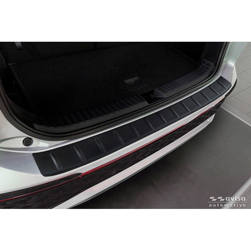 Volkswagen Avisa Matzwart RVS Achterbumperprotector passend voor  Tayron 2024- 'Ribs'