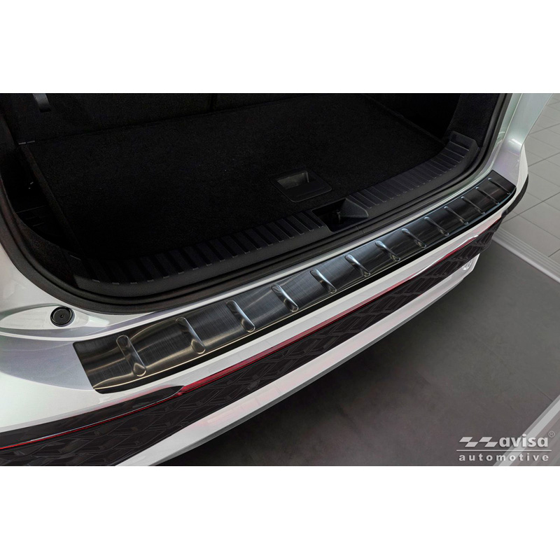 Volkswagen Avisa Zwart RVS Achterbumperprotector passend voor  Tayron 2024- 'Ribs'