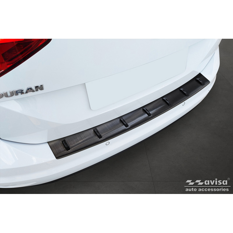 Volkswagen Zwart RVS Achterbumperprotector passend voor  Touran III 2015- incl. R-Line