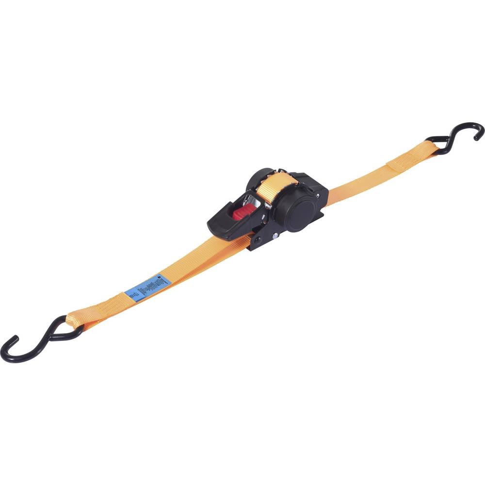TOOLCRAFT TO-10283835 Zelfoprollende spanband Trekkracht (lc) vastbinden (enkel/direct): 320 daN (l x b) 3.5 m x 25 mm Ratelinrichting EN 12195-2