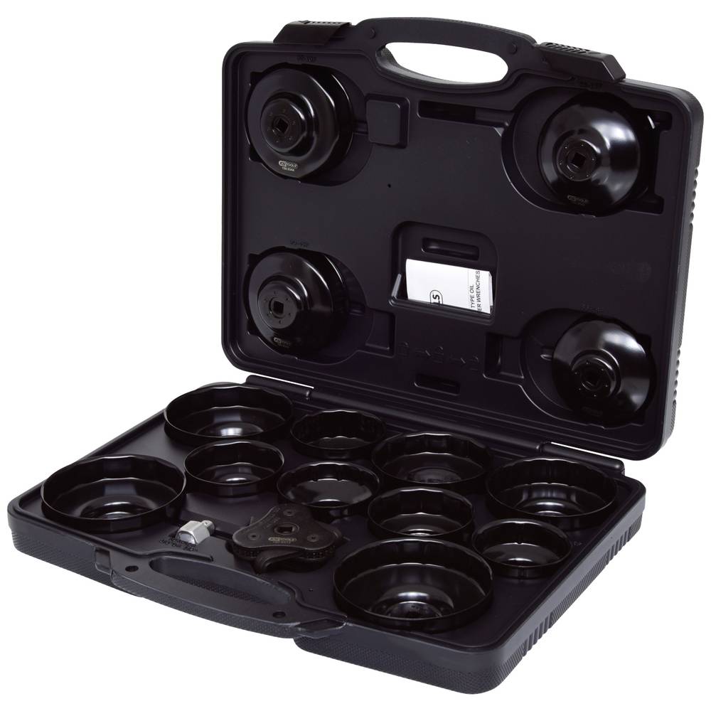 KS Tools NEW-49386 3/8 oliefiltersleutelset, 16-delig