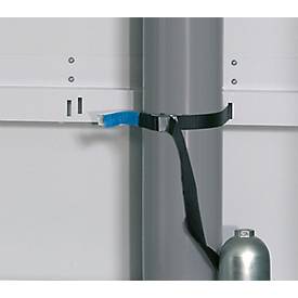 Asecos Spanband voor  gasflessenkasten, polyethyleen, zwart