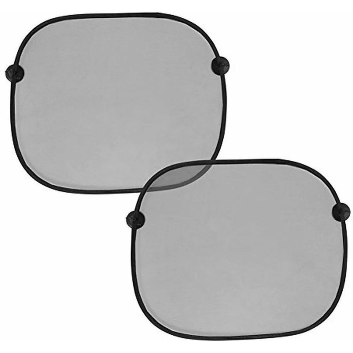 Benson Auto zonneschermen - 2x - zwart - x cm - met zuignap - zijraam -