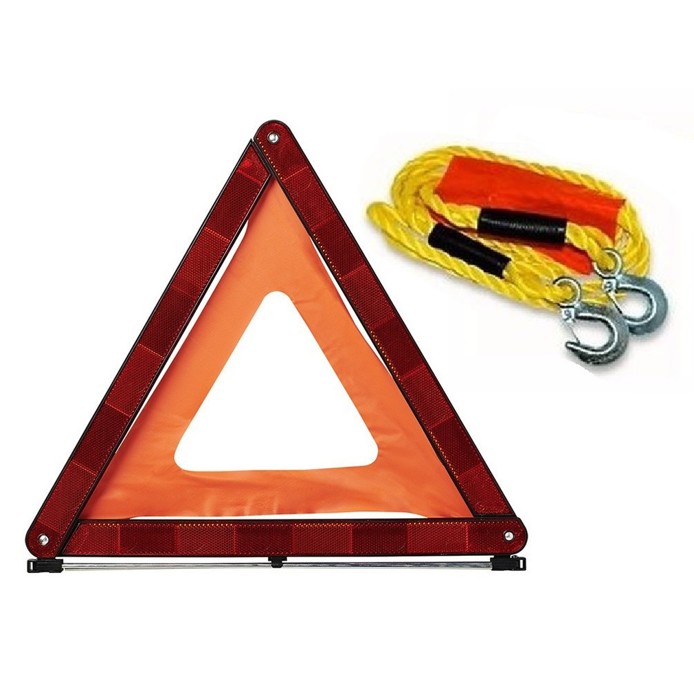 All Ride Autopech set sleepkabel 4 meter inclusief gevarendriehoek -