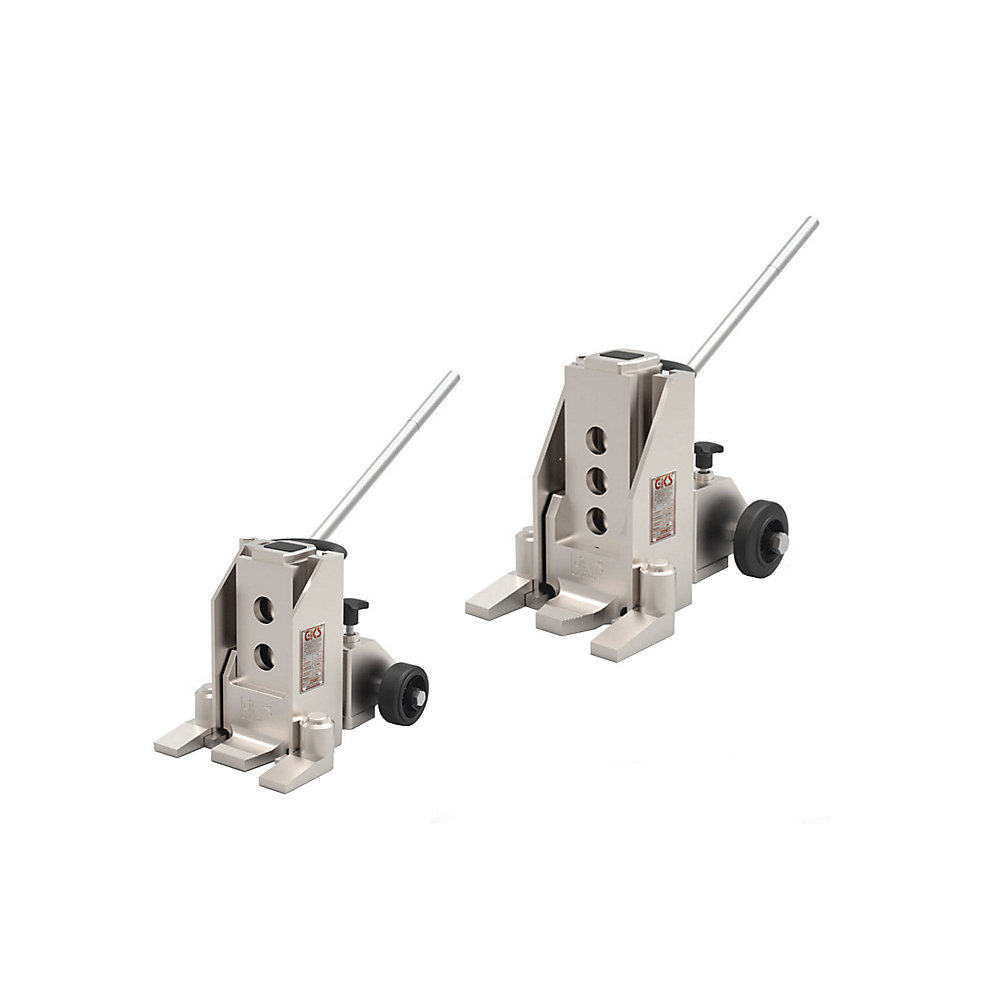 Hefapparaat, met hydraulisch systeem en vernikkeld, TYPE V5, hefvermogen 5 t