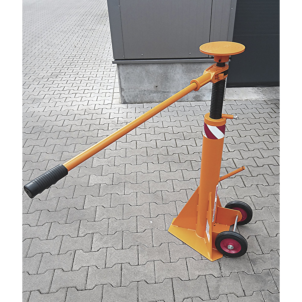 Laadsteun voor opleggers, draagvermogen 30 t, draagvlak Ø 200 mm