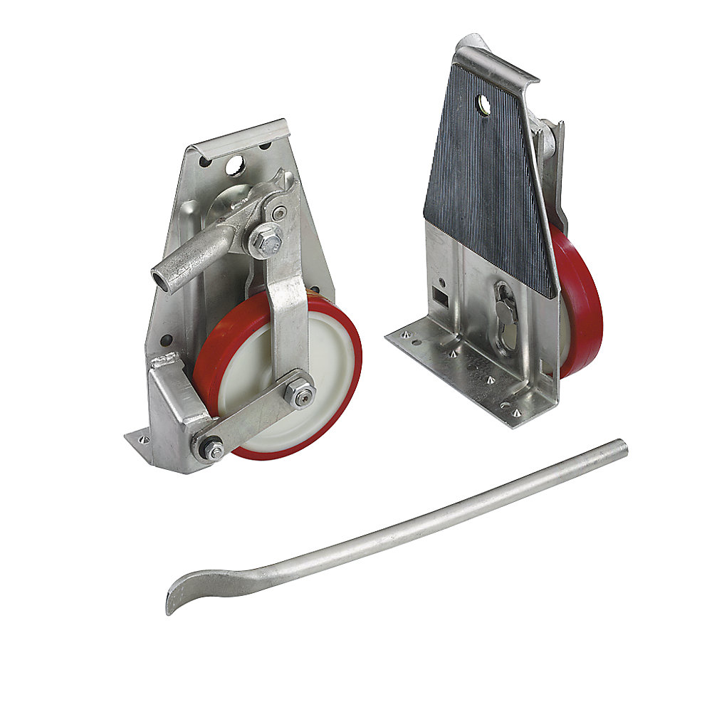 Hefwiel, wielen met polyurethaan loopvlak, hefvermogen 1000 kg, heffing 33 mm