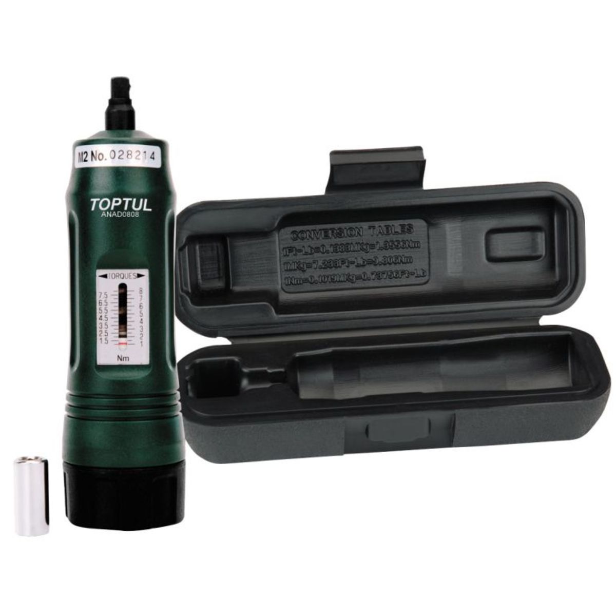 Toptul Momentschroevendraaier  1/4 inch 1-8Nm mit Bitadapter