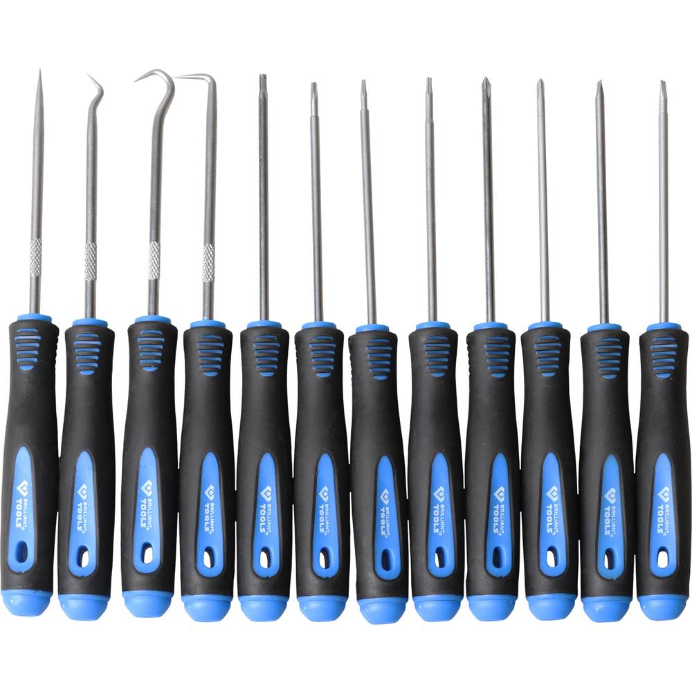 Brilliant Tools BT542080 Haak- en schroevendraaierset, 12-delig