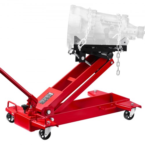 VEVOR 1T Low Profile Car Jack, hydraulische rolkrik met 18,5-70 cm hefhoogte en flexibele 360° zwenkwielen, zwaar hefplatform voor garage/werkplaats, rood