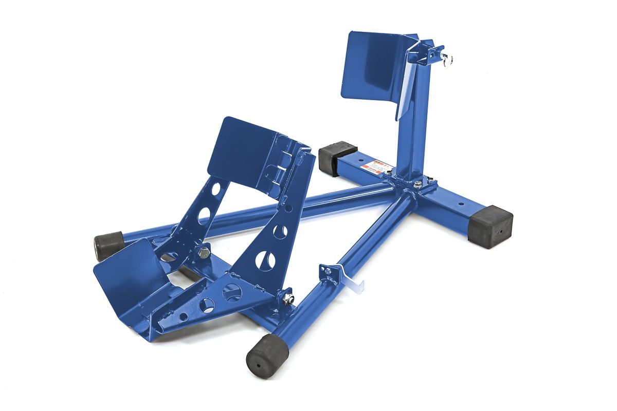 HBM motorfiets inrijwielklem model 1, blauw