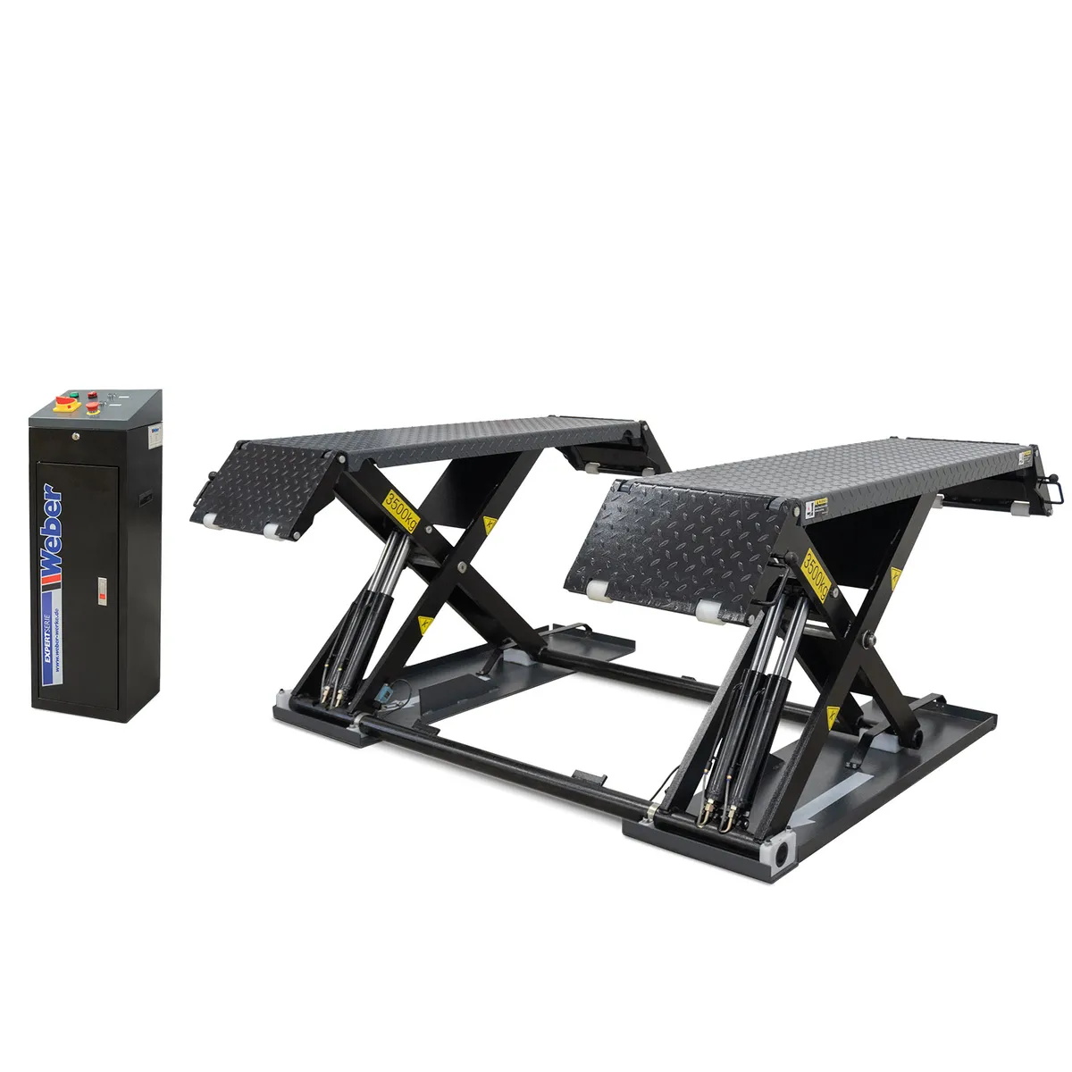 Weber EXPERT SH-3500 Professionele 3,5 Ton Elektrische Autopoetsbrug, Poetsbrug, Schaarbrug - 400 Volt