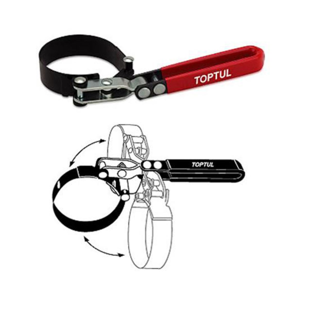 Toptul Bandsleutel voor oliefilter  60-73 mm