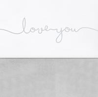 Jollein Love You Wieglaken Grey 75 x 100 cm