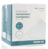Klinion Non Woven Compres 10 X 10 Cm 4 Laags (100st)