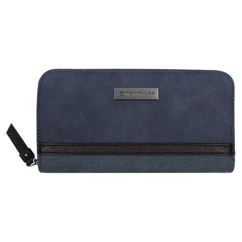 Tom Tailor Portemonnee Elin in kleurenmix met contrastnaden