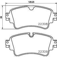 Remblokkenset, schijfrem BREMBO, u.a. für Audi, VW