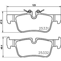 Remblokkenset, schijfrem BREMBO, u.a. für BMW, Mini