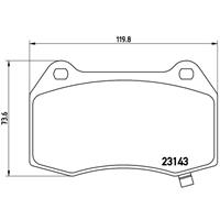 Remblokkenset, schijfrem BREMBO, u.a. für Cadillac, Chevrolet