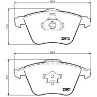 Remblokkenset, schijfrem BREMBO, u.a. für Vauxhall, Opel