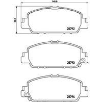 Remblokkenset, schijfrem BREMBO, u.a. für Honda
